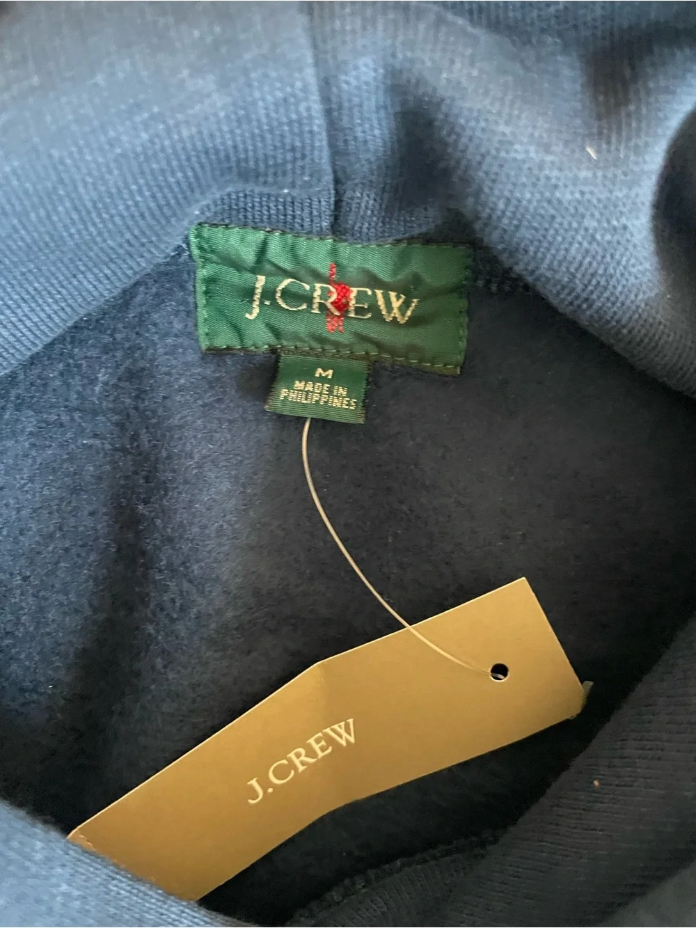 J.‎ CREW '83 fleece hoodie in Nantucket Navy Size M New! $128 CO176